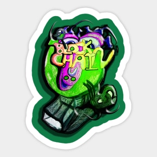 Blockchain Monster Sticker